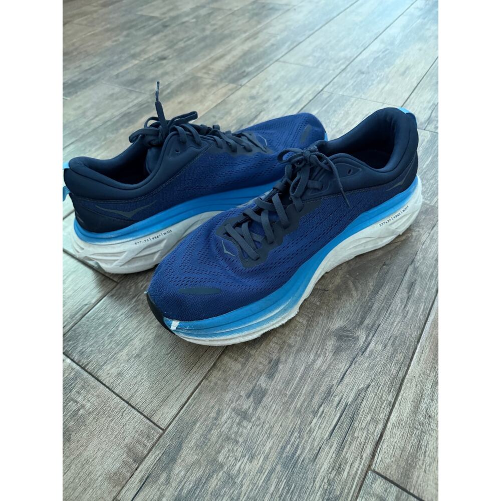 Hoka One One Bondi 8 Sneakers US 13D Navy Outer Space Running Shoes 1123202-OSAA - Picture 4 of 9